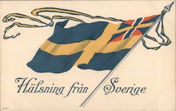 Halsning fran Sverige Postcard