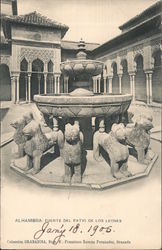 Alhambra: Fuente del patio de Los Leones Granada, Spain Postcard Postcard Postcard