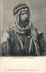 Cheik bedouin de Palmyre Arab Postcard Postcard Postcard