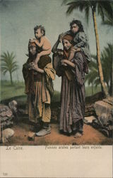 Arab Women With Infants Postcard