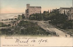 Beyrouth, Vue du college americain Postcard