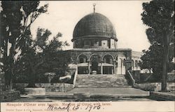 Mosquee d'Omar avec bassin. Mosque of Omar with laver. Jerusalem, Palestine Middle East Postcard Postcard Postcard