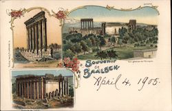 Roman Ruins at Baalbek 1905 Lebanon Middle East Postcard Postcard Postcard