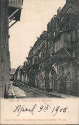 Rue des Chevaliers d' Rhodes Greece Greece, Turkey, Balkan States Postcard Postcard Postcard