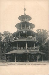 Munchen, Chinesischer Turm im Englischen Garten Munich, Germany Postcard Postcard Postcard