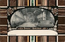 Gruss Aus Karlsbad [Greetings from Karlovy Vary] - Large Waiting Room Postcard