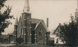 Parsonage to Right of Church Landscapes Postcard Postcard Postcard