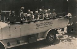 Tourists in Open Sightseeing Car Germany Postcard Postcard Postcard