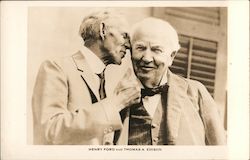 Henry Ford and Thomas A. Edison Men Postcard Postcard Postcard