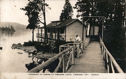 Crossing to Cabins at Timagami Lodge Timigami, ON Canada Ontario Postcard Postcard Postcard