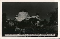 Griffith Observatory & Planetarium, of Spanish Architecture Postcard