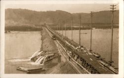 A Long Bridge Being Worked On Postcard