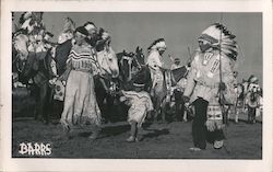 Indians On Horseback Postcard