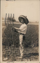 Farmer in a Field Postcard