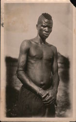 Native Angola Man Postcard