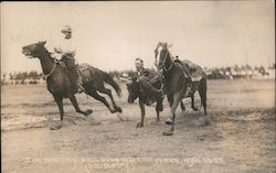 Jim Massey Bulldogging 1925 Cheyenne, WY Cowboy Western Postcard Postcard Postcard