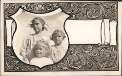 Portrait of Three Girls Postcard