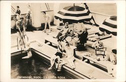 Swimming Pool, S.S. Santa Rosa - Grace Line Postcard