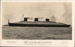 The Normandie, The World's Largest Ship Boats, Ships Postcard Postcard Postcard