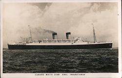 Cunard White Star R.M.S. "Mauretania" Postcard