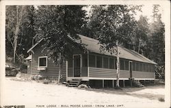 Main Lodge, Bull Moose Lodge Crow Lake, ON Canada Ontario Lakewood Studio Postcard Postcard Postcard