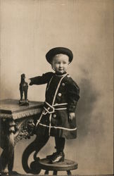 Master Paul W. Petri, Age Two Years, Toy Horse Postcard