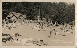 Bathing on King's Beach Postcard