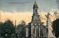 Porter Congregational Church and Soldier's Monument Postcard