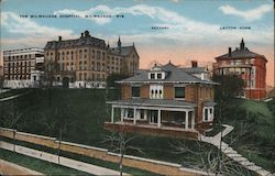 The Milwaukee Hospital - Rectory - Layton Home Postcard