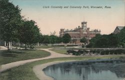 Clark Univeristy and University Park Worcester, MA Postcard Postcard Postcard