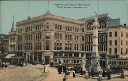 Soldiers' and Sailors' Monument, Penn Square Lancaster, PA Postcard Postcard Postcard