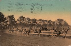 Trotting Race, Allentown Fair Grounds Pennsylvania Postcard Postcard Postcard