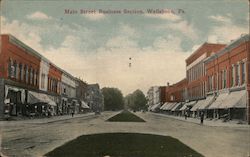 Main Street Business Section Wellsboro, PA Postcard Postcard Postcard