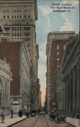 Fourth Avenue, The Wall Street of Pittsburgh, Pa. Postcard