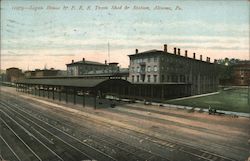 Logan House & P.R.R. Train Shed & Station Altoona, PA Postcard Postcard Postcard