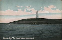 Mark Island Monument, Casco Bay Postcard