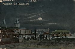 Moonlight Old Orchard Beach, ME Postcard Postcard Postcard