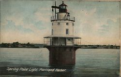 Spring Point Light, Portland Harbor Postcard