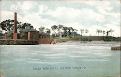 Bangor Waterworks and Dam Maine Postcard Postcard Postcard