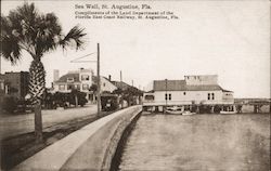 Sea Wall St. Augustine, FL Postcard Postcard Postcard