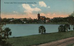 Across Lake Eola toward town Postcard