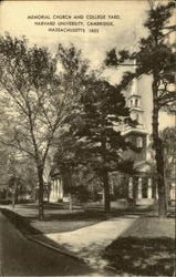 Memorial Church And College Yard, Harvard University Postcard