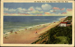 Beach View From High Bluff Postcard