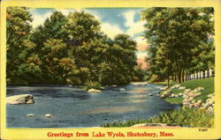 Greetings From Lake Wyola Shutesbury, MA Postcard Postcard