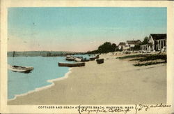 Cottages And Beach At Swifts Beach Wareham, MA Postcard Postcard