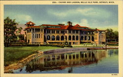 Casino And Lagoon, Belle Isle Park Detroit, MI Postcard Postcard