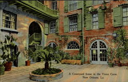 A Courtyard Scene In The Vieux Carre New Orleans, LA Postcard Postcard