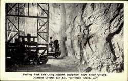 Drilling Rock Salt Jefferson Island, LA Postcard Postcard