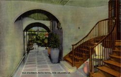 Old Stairway, Patio Royal Postcard