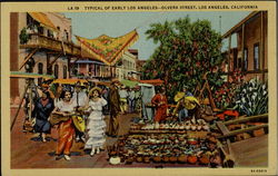 Typical Of Early Los Angeles, Olvera Street California Postcard Postcard